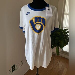 Nike MLB Women’s Milwaukee Brewers S/S Tee - Size Large
